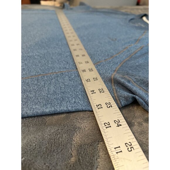 L.L. Bean Men's Quick-Dry Trail Tee Short Sleeve L Blue Camping Hiking Outdoor - Picture 6 of 7